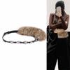 Fascia in Finta Pelliccia Peluche Stile Ragazza Piccante Y2K Moda Cintura Peluche Donna/Ragazze