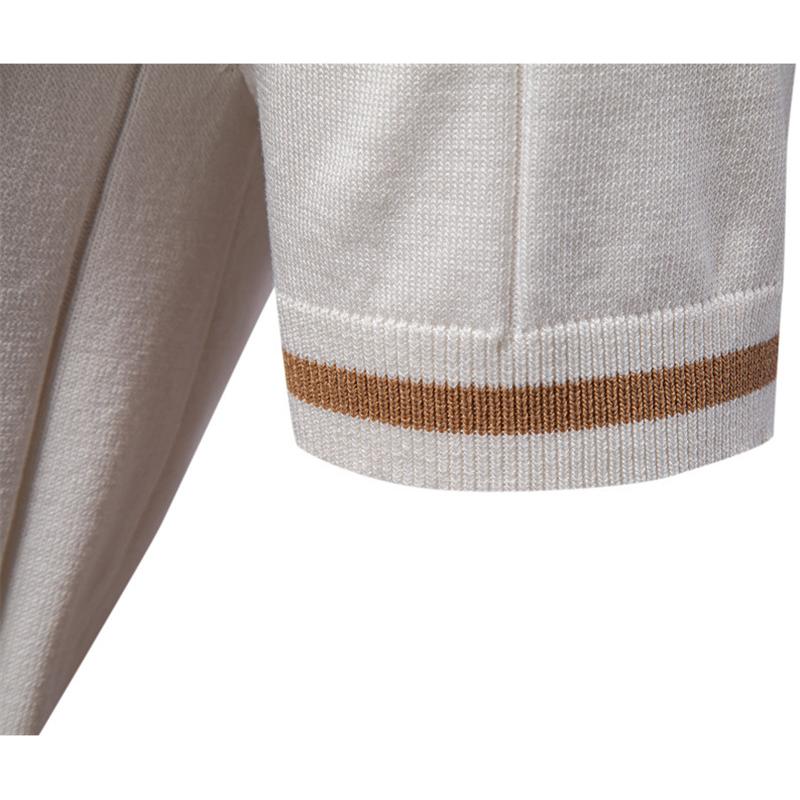 Gant 2025 Spring/Summer Embroidered New Men's Business Casual Woolen Polo Shirt, Flip Collar Knitted Polo Shirt, Short Sleeve