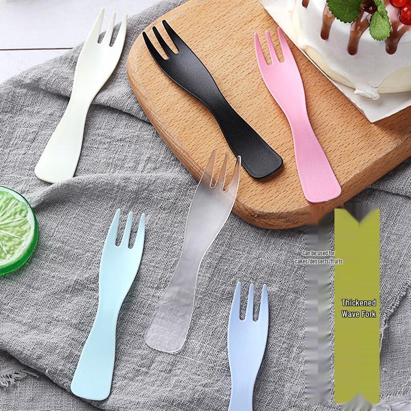 ZISIZ Disposable Thickened Plastic Fruit Forks