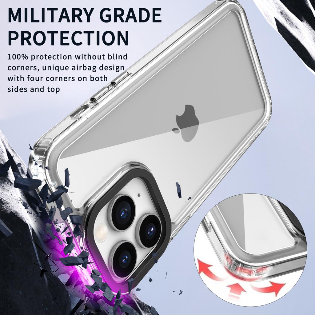 Custodia Trasparente di Lusso in Acrilico per IPhone 16 15 14 13 12 11XS XS Max XR 8 7 Antiurto Ultra Sottile Protettore Copertura a Protezione Totale