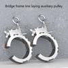 Upgrades Steel Bridge Mount Cable Pulley 65mm Large Opening Smooth Spindles Roller for Electrical Conduits Installation