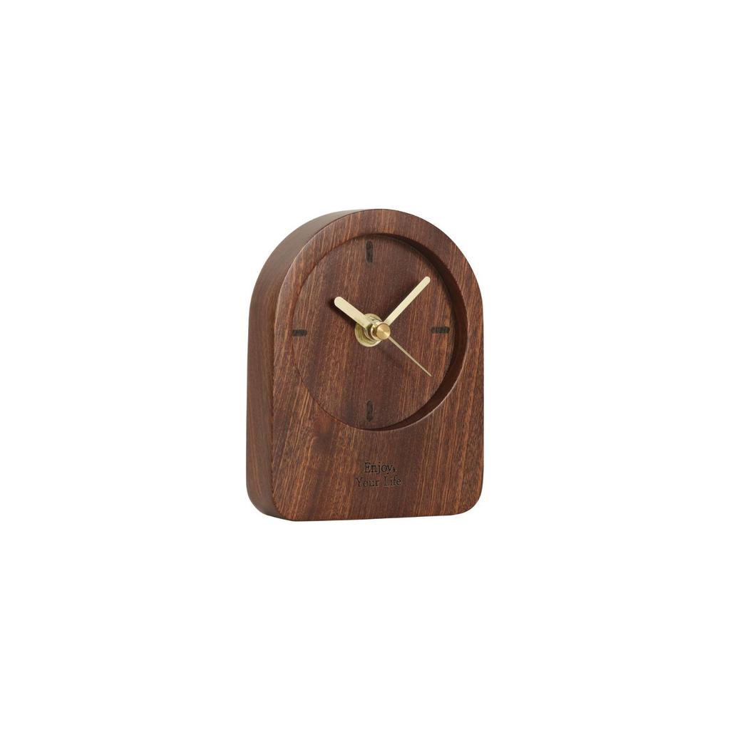 Solid Wood Retro Alarm Clock - Silent Bedside Table Clock