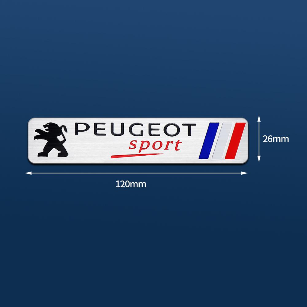 For Peugeot 207 3008 206 208 308 307 407 508 5008  1pcs Aluminum Car Badge Body Side Sticker Fender Trunk Decor Decal Styling