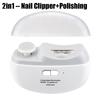 2 in 1 Rotatable Electric Nail Clipper Grinding and Polishing With Lighting Automatic Rechargeable Nail Trimmer for Baby Adult