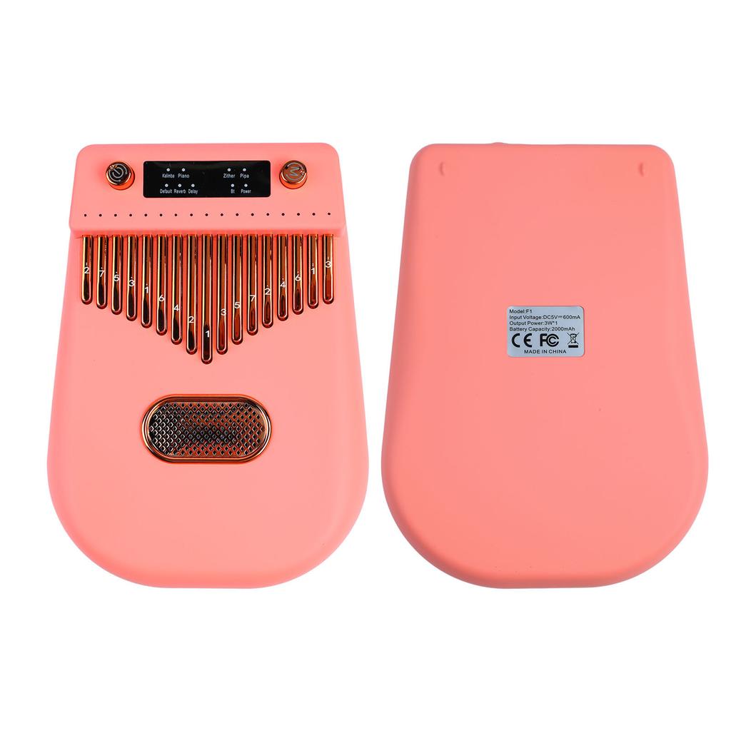 17 Keys Electronic Smart Kalimba Thumb Piano Portable Musical Instrument with Sheet Music for Kid Adult Beginner