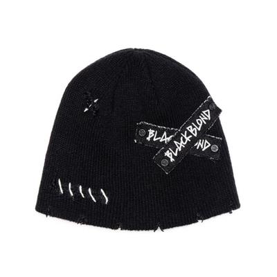 BLACKBLOND BBD Hand-stitched Graffiti Logo Beanie (Black)