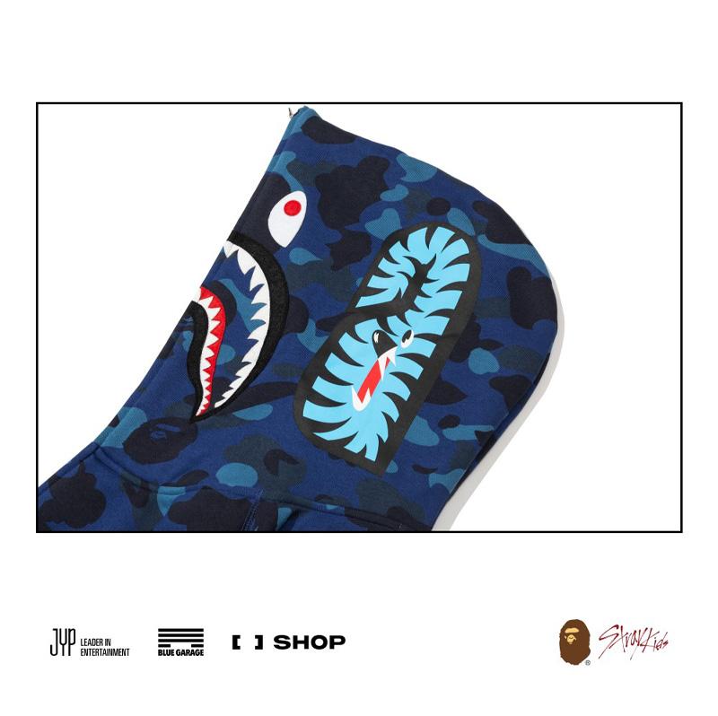 [PRE ORDER] STRAY KIDS × BAPE – Dwaekki SHARK FULL ZIP HOODIE (Changbin Ver.)