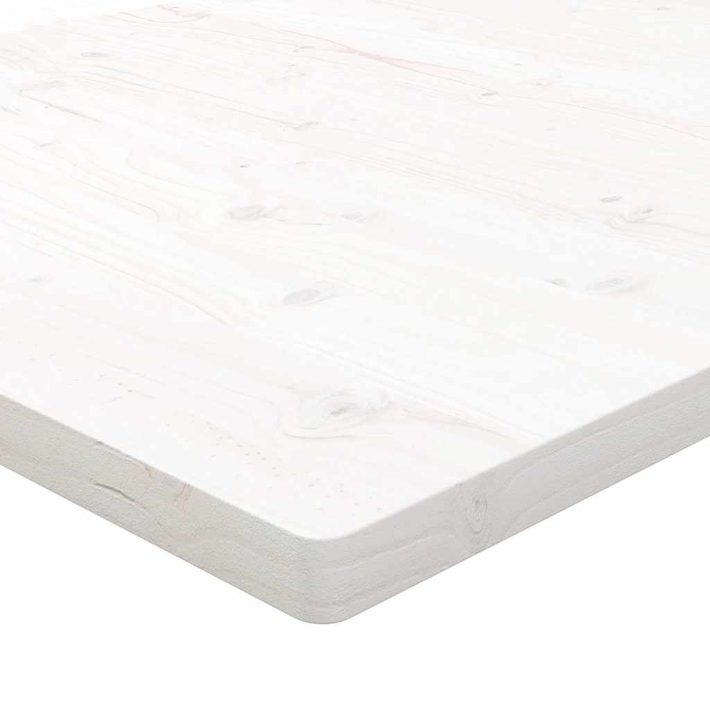 Desk Top, White, 100X50X2.5 Cm, Solid Pine Wood