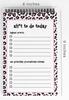 Inkdotpot Blocnotes Listă de Lucruri de Făcut – 6” X 9” Papetărie de Hârtie, Blocnotes cu Spirală cu Imprimeu Leopard, Blocnotes Checklist Zilnic, Detasabil(50 de foi)