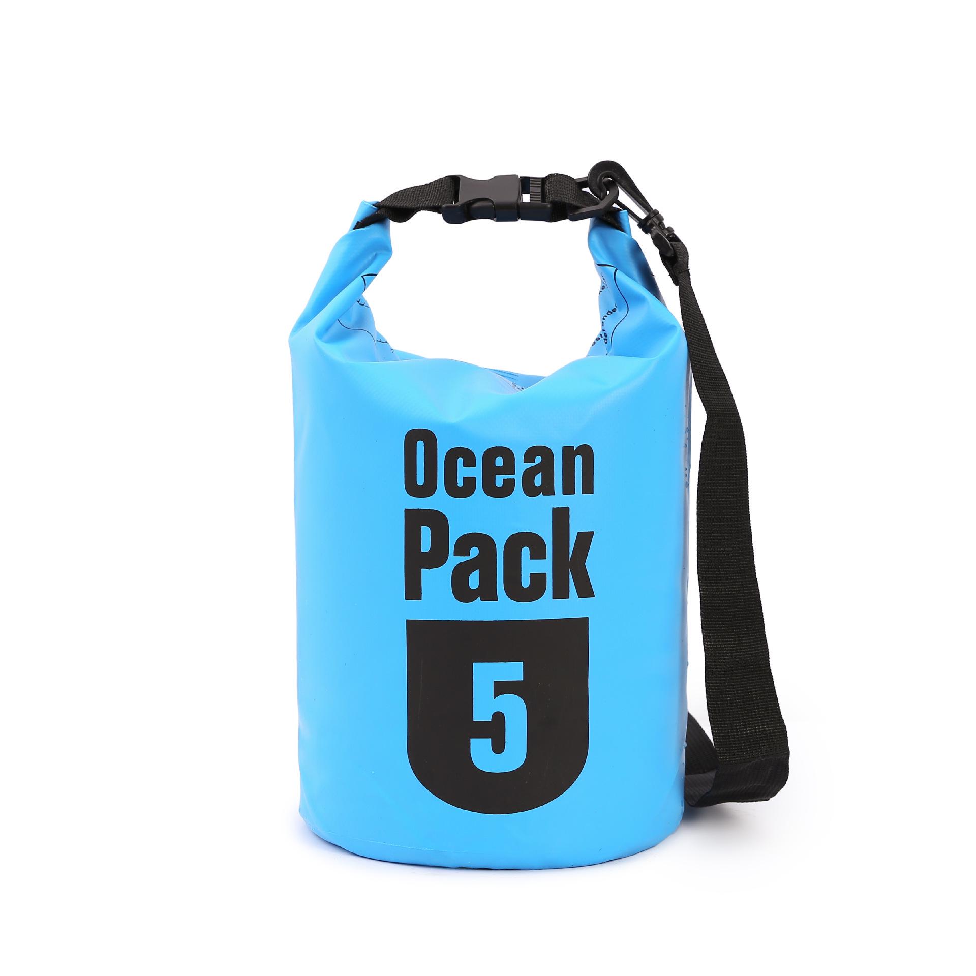 

Outdoor PVC Waterproof Backpack for Beach, Rafting & Swimming 2L небесно-голубой