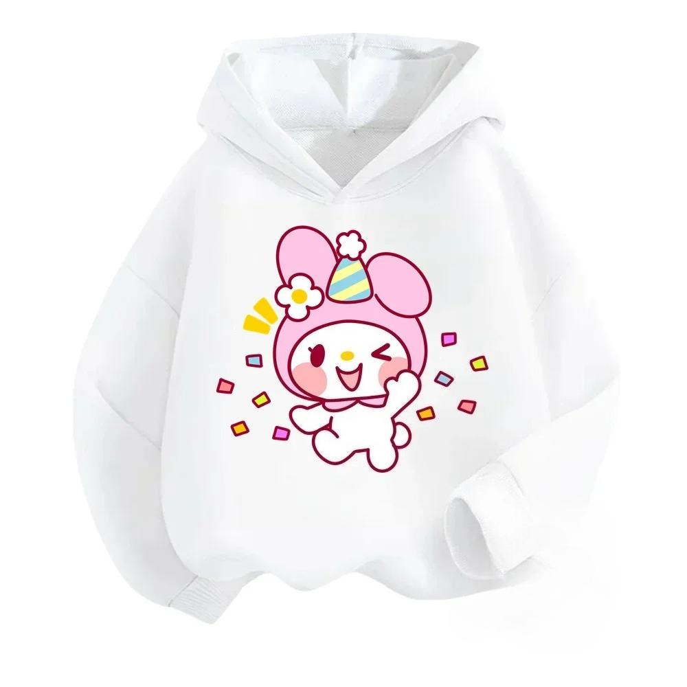 New Autumn Winter Children's Cartoon Sweet Melody Fashion Cute Playful Girls' Pullover Comfortable Soft Warm Daily Wear