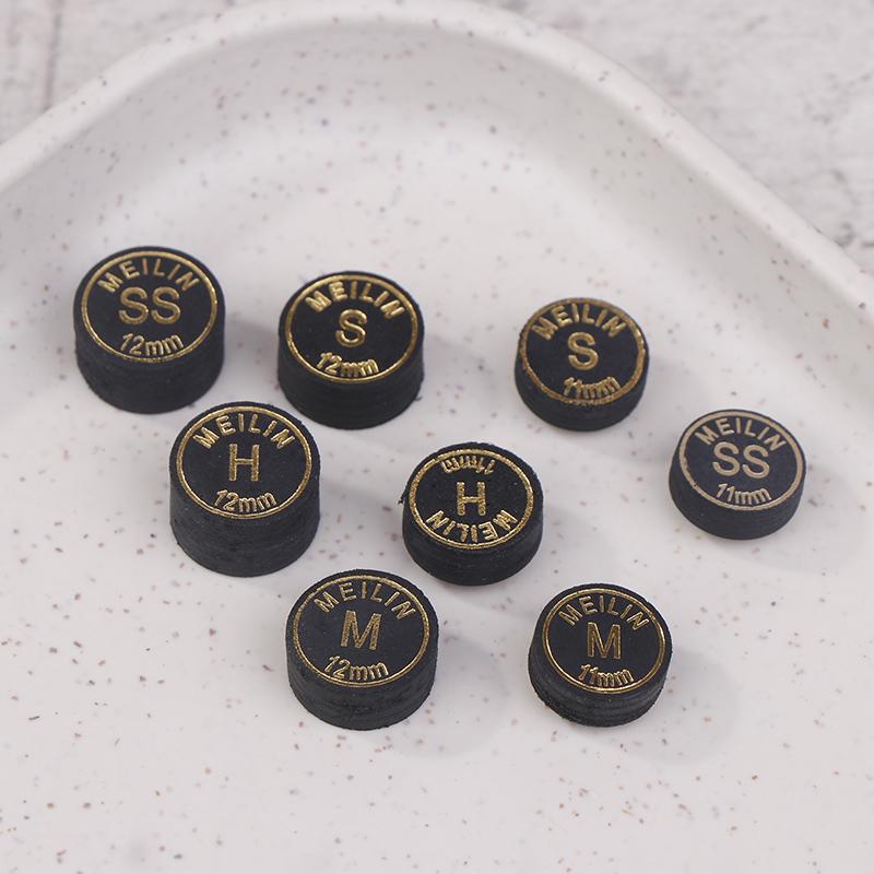 1Pc 11/12Mm Multi-Ply Heads Black Gold Professional Fancy Nine-Ball Cue Head Snooker Billiard Heads Hard Soft Heads