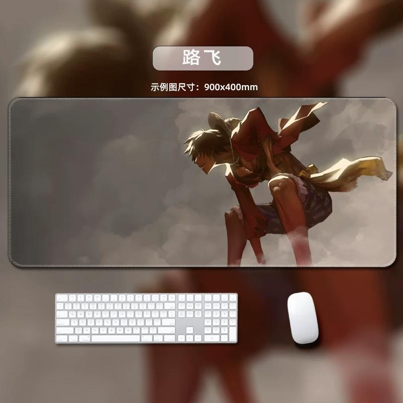 One Piece Leather Mouse Pad  Oversized Small Office Gaming Keyboard Pad Desk Pad Bristle Bracelet  Monkey D. Luffy  Roronoa Zoro  Decorative Desk Mat