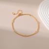 K Gold Plated European Style Flat Chain Anklet Minimalist Light Luxury Jewelry