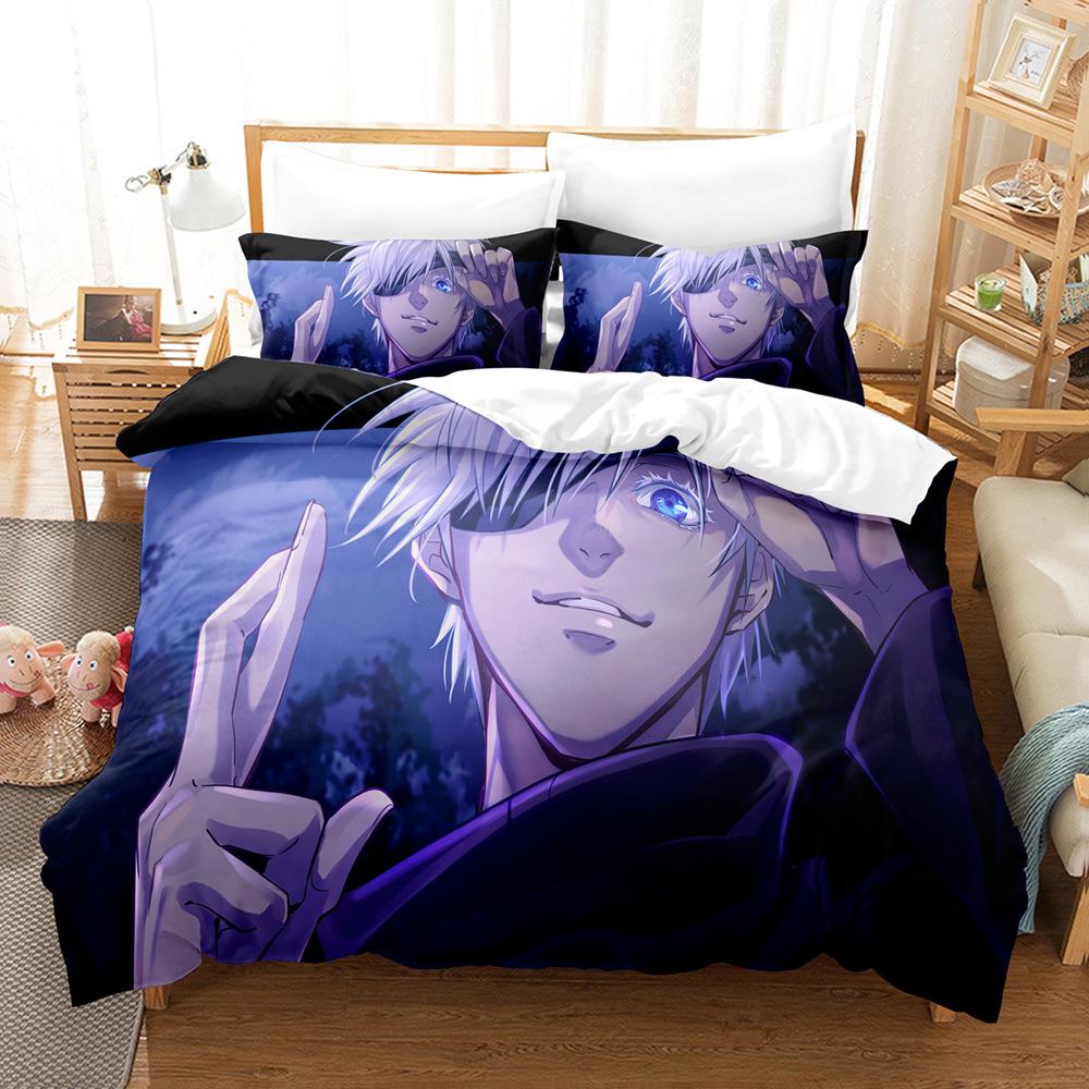 Three-Piece 3D Digital Printing Quilt Cover Pillowcase Bedding