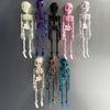 Skull Fridge Magnets with Movable Joints Halloween Poseable Skeleton Fridge Magnet Quirky Gothic Refrigerator Stickers for Kitchen Office