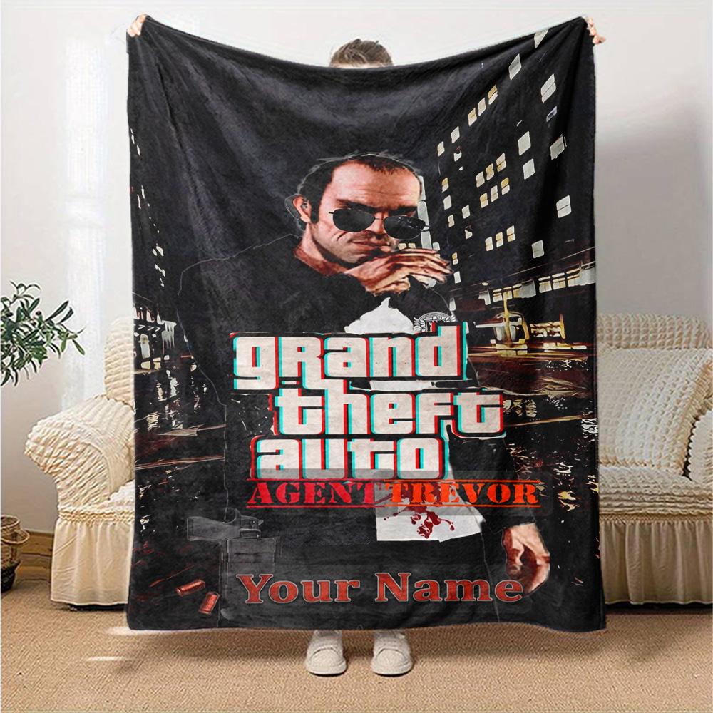 Gta Personalized Name Blanket Gift Personalized Blanket Comfortable Throw For Couch Home Decor Bed Sofa for All Occasions