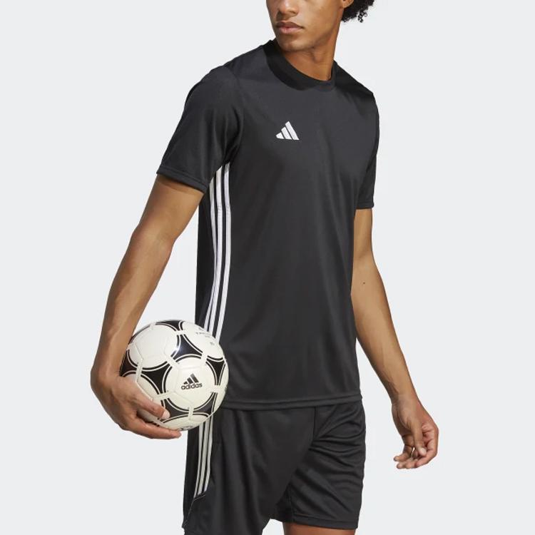 Adidas Tabela 23 Jersey Color Block Logo Round Neck Short Sleeve T-Shirt Men Tops Black H44529