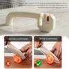 Household Handheld Sharpening Tool Suitable for Kitchen Knives and Scissors Care Double Slot Kitchen Knife Care Device with Anti Slip Base
