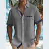 Sommer Neues Herren Aloha-Hemd Lässig Mode Straße Hohe Qualität Kurzarm Strand Urlaub Party Herren Tasche Einfarbiges Hemd