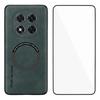 WANLONFENG YBP Series For Xiaomi Redmi Note 14 Pro+ 5G Magnetic Case with Tempered Glass Film PU+TPU Phone Cover Precise Cutouts