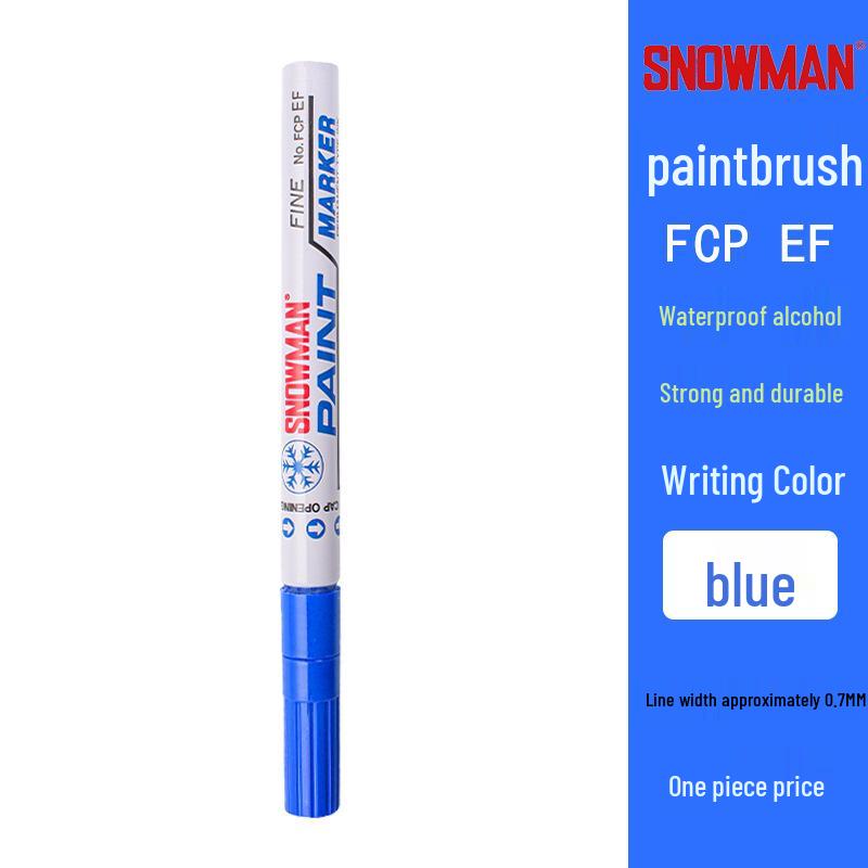 Snowman Fine Needle Tip Paint Marker - Black & White, Low Halogen, Eco-Friendly, EFWP-12