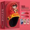 Genuine Nezha Waterproof Winter Cotton Slippers for Baby Girls – Indoor Closed-Heel Design