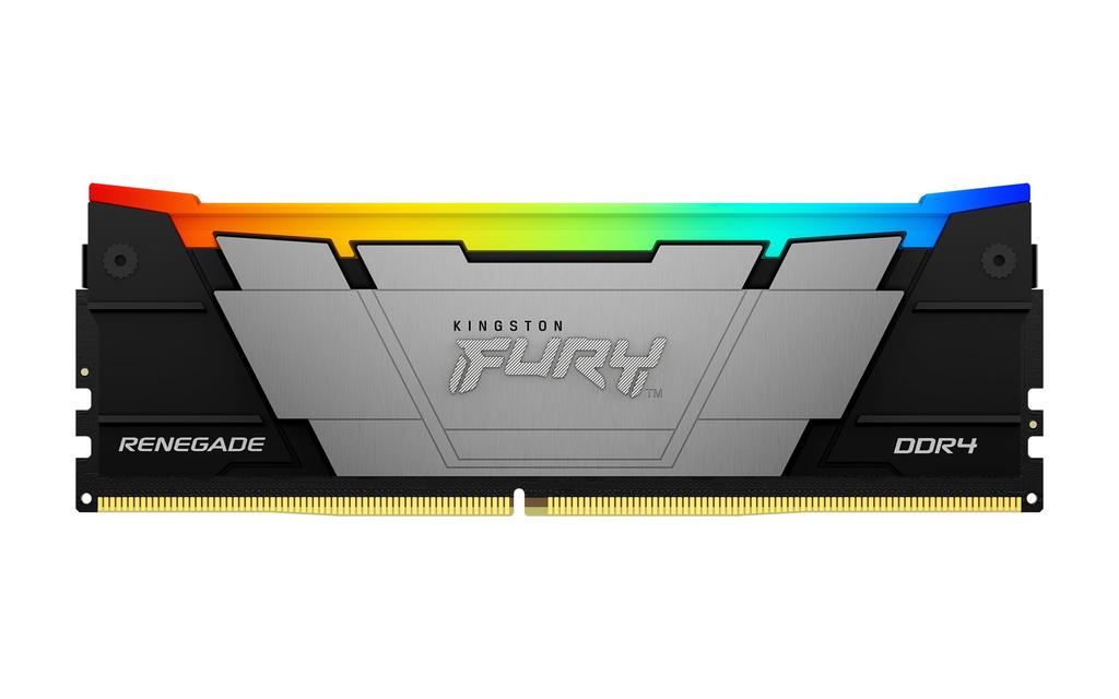 Kingston FURY Desktop PC DDR4 32GB x Kingston FURY Renegade RGB 2023 CL18 RGB Lifetime Warranty Memory, 3600MT/s, 4, Model, KF436C18RB2AK4/128, LED,