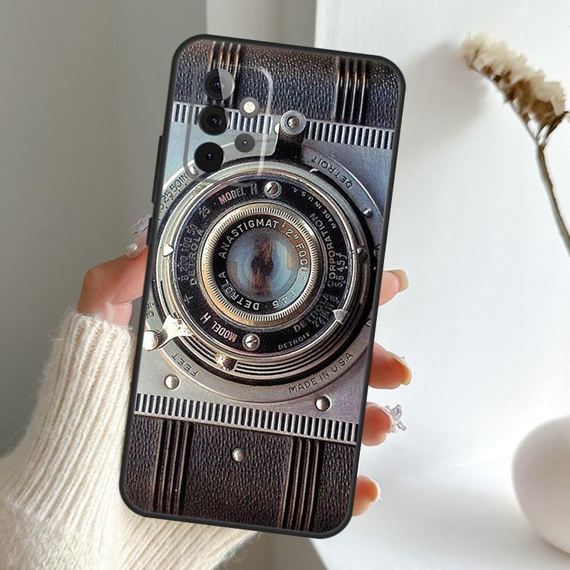Retro Nostalgia Camera Case For Samsung Galaxy A16 A26 A36 A56 A55 A35 A15 A54 A34 A14 A52 A32 A12 A13 A33 A53 A17