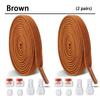 New Elastic Shoe Laces Round Snap Lock Flat Shoelaces Without Ties Kids Adult Quick Shoelace Shoe Accessories 2 Pair