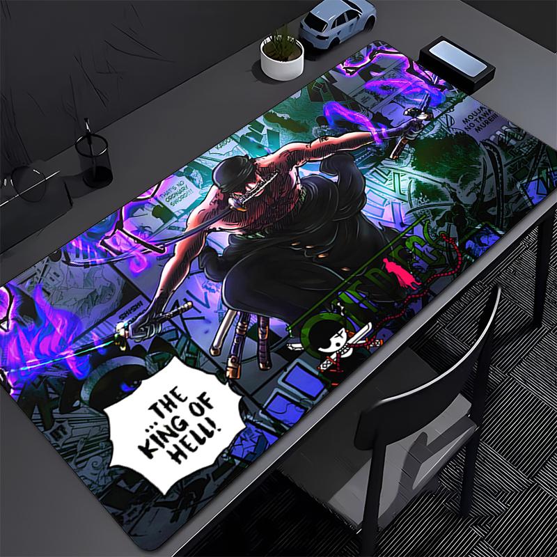 Hot Mouse Pad Anime Gaming Accessories PC Game Alfombrilla Computer Desk Mat Laptop Varmilo Keyboard Pad One Piece Zoro Mousepad