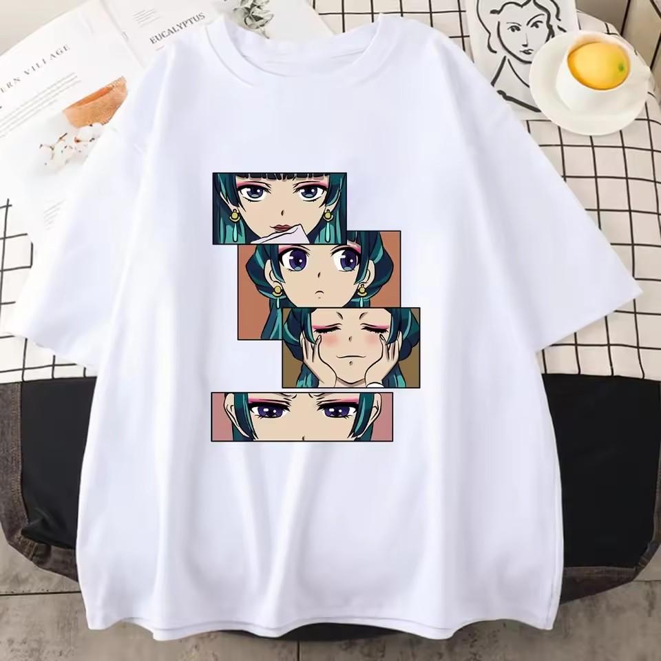 New Women's Anime Harajuku Shirt Cute Anime The Apothecary Diaries Graphic Women's T-Shirt Tops High Quality Cotton Tshirt