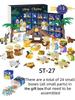 Weihnachts-Adventskalender Bausteine Box DIY Weihnachts-Zug Baum Steine für Kinder Weihnachtsgeschenk 24 Tage Adventskalender Box
