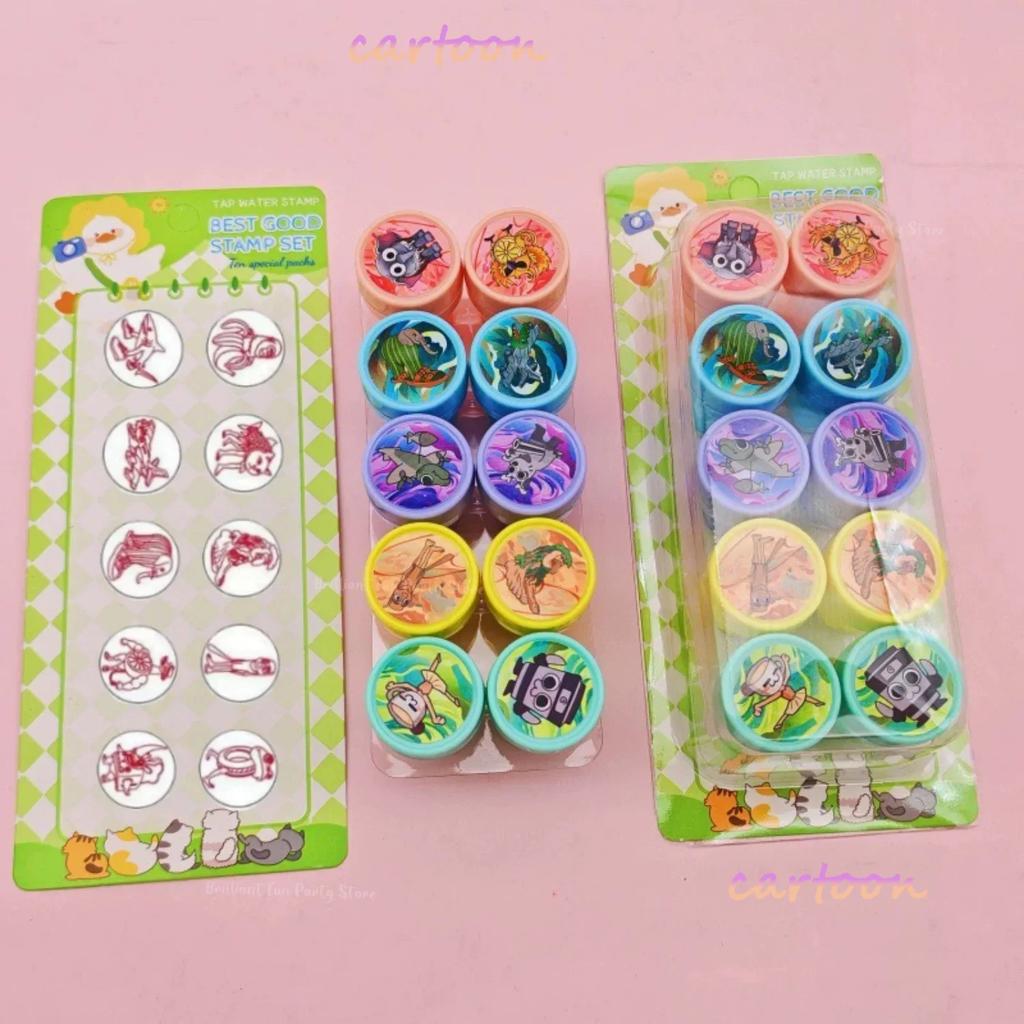 Italian Brainrot Tung Tung Sahur Seal Stamps Birthday Party Favors Gift Cartoon Classroom Rewards Painting Decorations Supplies