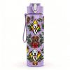1PC Bohemian Leaf Flower Botanical Print 750ml Color Plastic Sports Water Bottle Leakproof Flip Straw Lid Suitable for Sports Office Home Use
