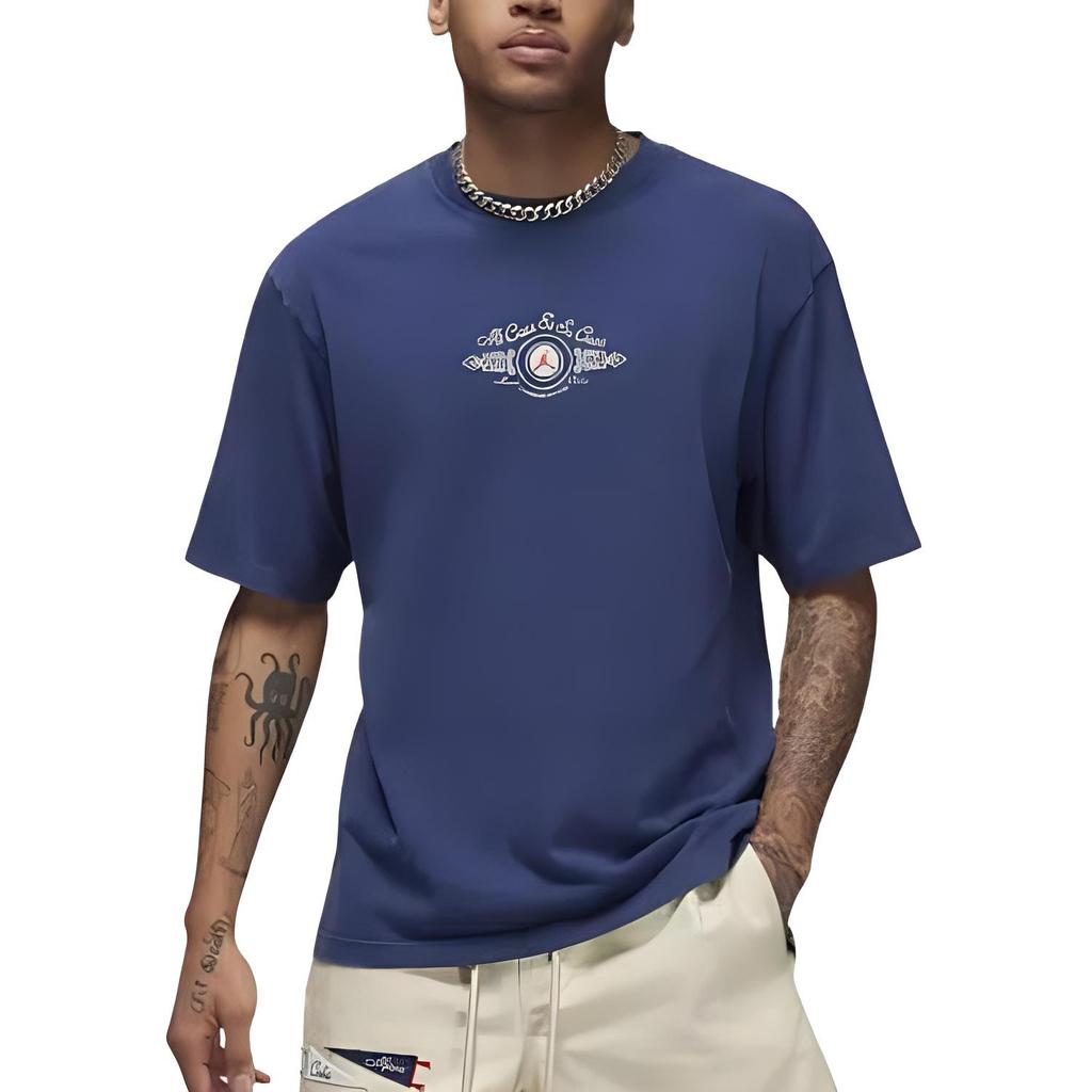 Jordan X SoleFly FW23 T Shirt Asia Version Men's Blue FQ3803-410