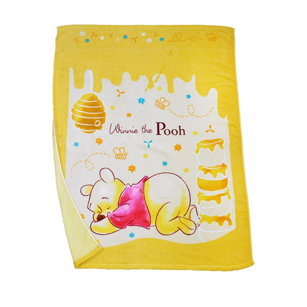 Marushin Towel Disney Winnie the Pooh Nap 2125018000 Children's Blanket, Character, Yellow, Cute, 100% Cotton, Girls' Blanket, Summer, Daycare,