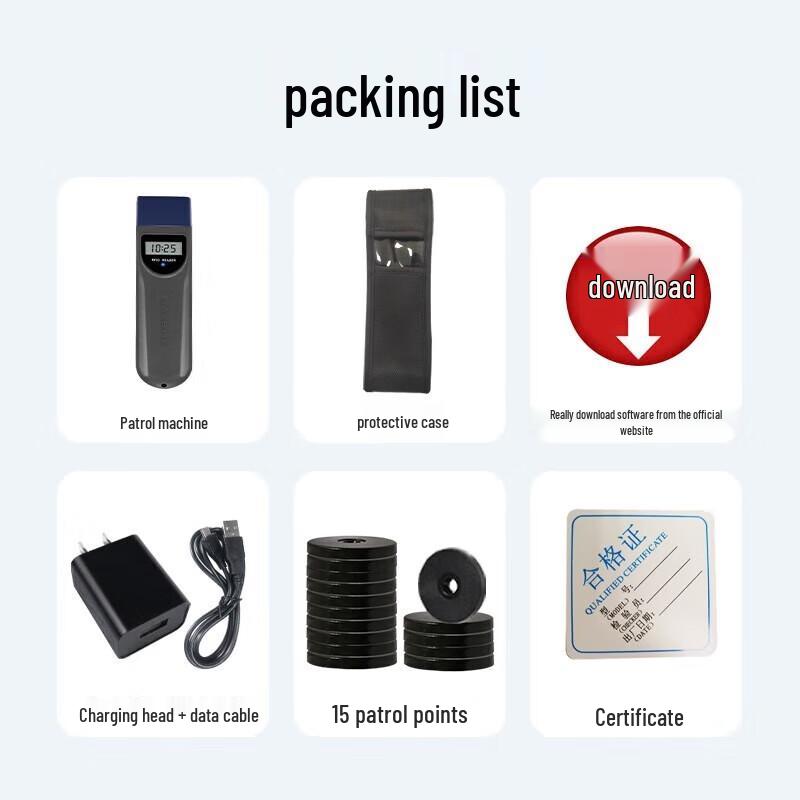 Realand ZD618 RFID Guard Tour System CN plug (adapter included)