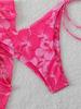 2026 Women's European & American High-Waisted Three-Piece Solid Color Swimsuit Bikini Set