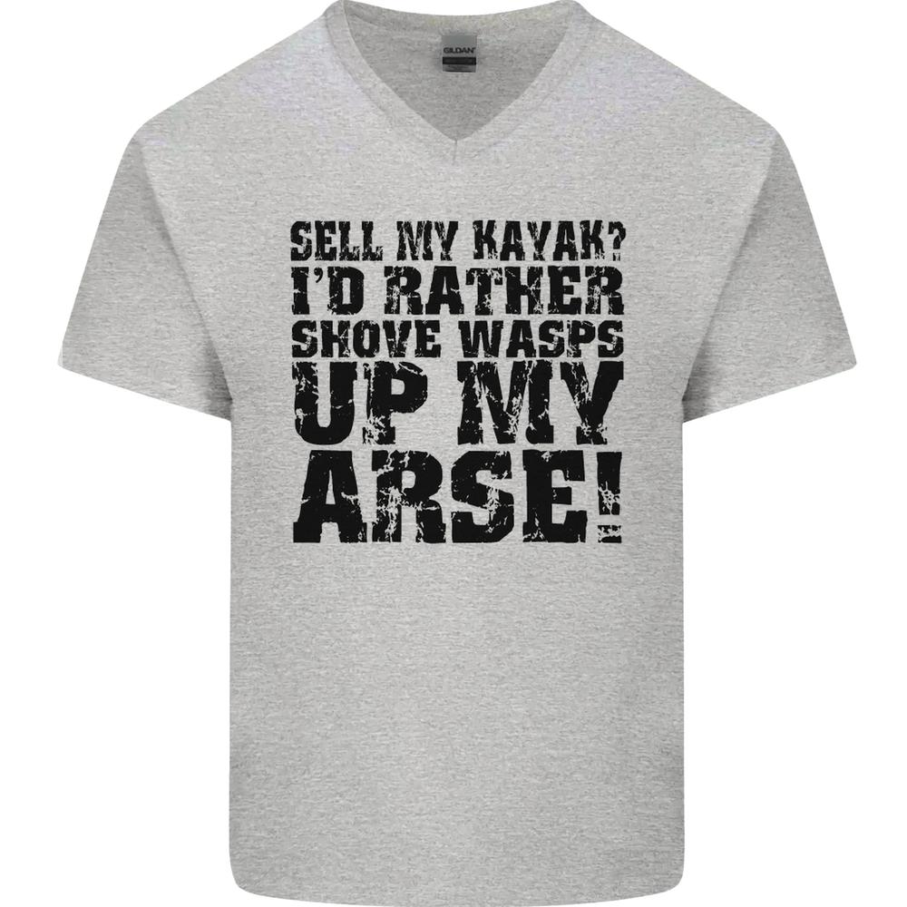Sell My Kayak Funny Kayaking Mens VNeck Cotton T-shirt L