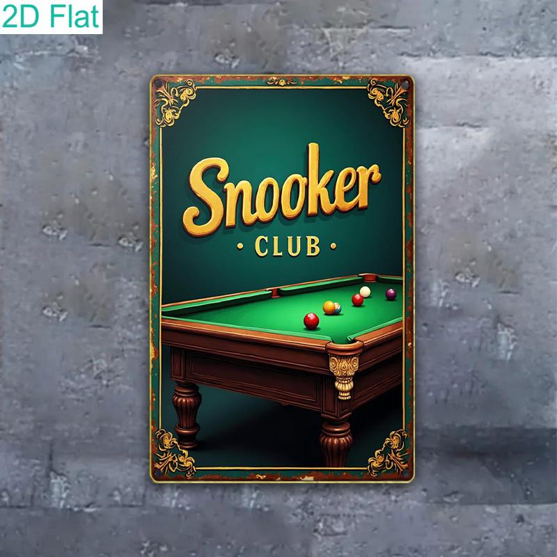 

Vintage Tin Sign Snooker Pool Art Retro Home Bar Wall Decor Gift 20x30cm