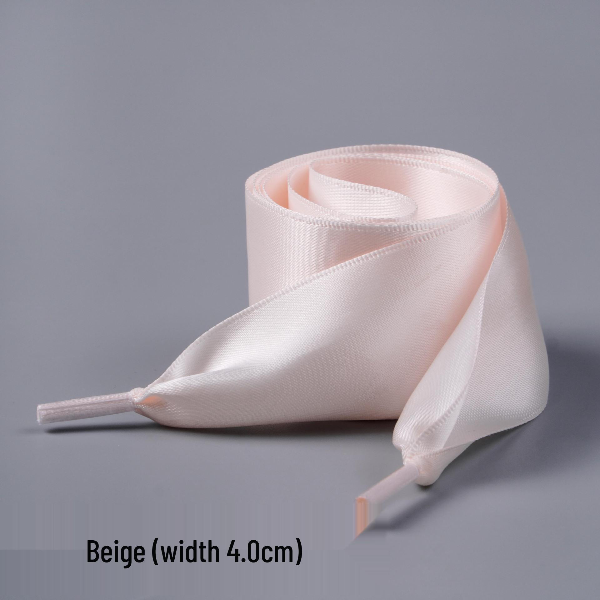 

Шелковые атласные балетные шнурки-бантики, 4,0 см двусторонние ярко-белые ленточные шнурки 100 cm