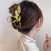 Chinese style colorful butterfly grab clip female summer head large shark clip Guochao antique design fairy hairpin