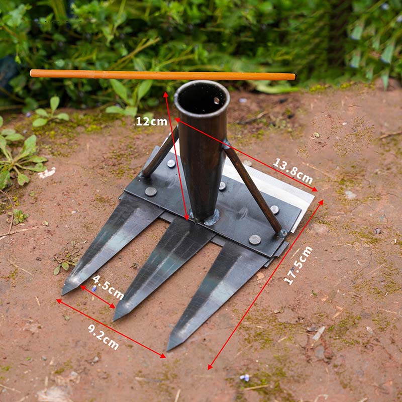 2/3/4/5/7 Teeth Garden Rakes Weeding Tool Hand Agricultural Nail Harrow Metal Harrow Effortless Soil Turning Farming Tools