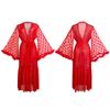 Feyun Women's Seductive Mesh Nightgown and Bathrobe