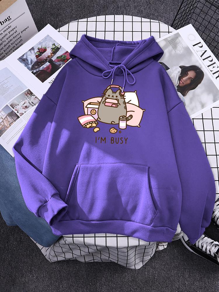 Women Hoody Simple Pocket Pullovers Outdoor Soft Sweat Street Casual Female Top