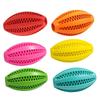 Pet Chew Toy Food Leakage Puzzle Slow Feeder Rugby Shape Natural Rubber Bite-Resistant Clean Teeth Massage Gums Dog Toy