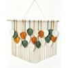 Bohemian Handwoven Leaf Tapestry Wall Hanging Living Room Bedroom Decor Cotton Tassel Art