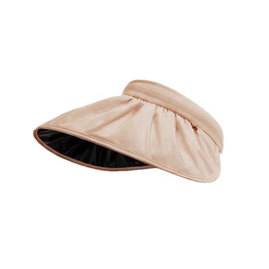 Damen Sonnenhut Leeres Oberteil Design Verstellbare Passform Outdoor Breiter Rand Sonnenschutzhut Tragbar Aufrollbar Wandern