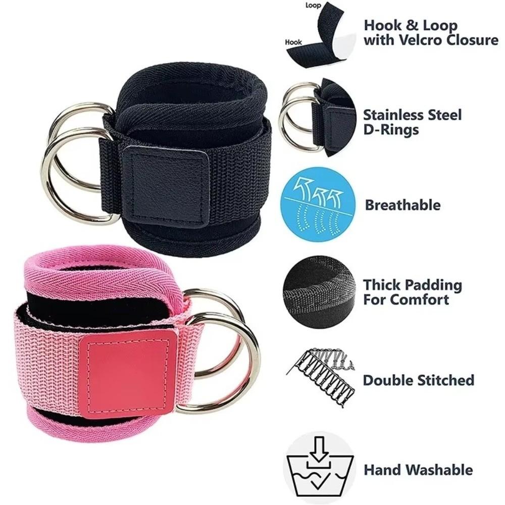 Adjustable Straps Gym Ankle Straps Neoprene Padded Leg Training Straps Cable Machine